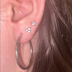 Solid Sterling Silver Italian Thick Hoops